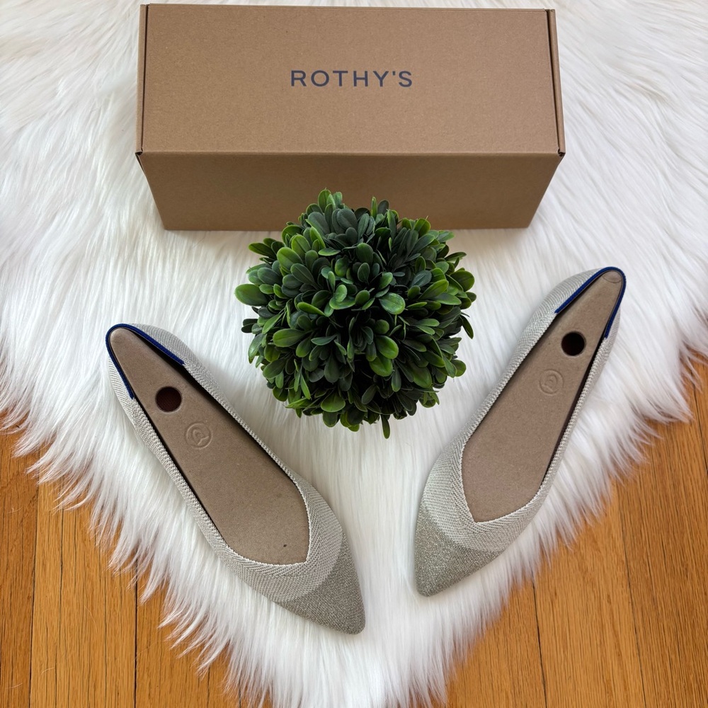 Rothy’s Shimmer Pointed Toe Flat